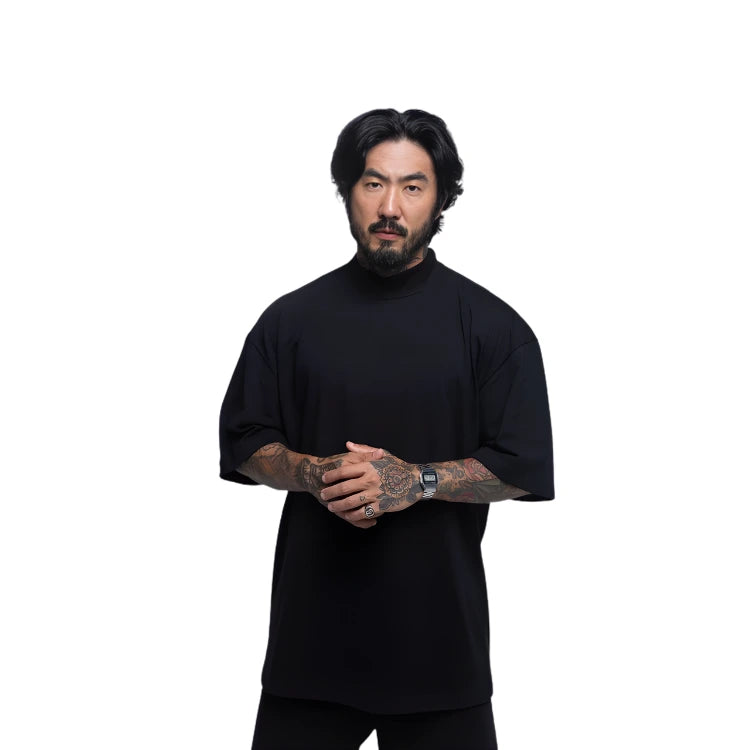 Camisa Masculina Oversized Gola Alta Confort